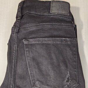 Aeropostale Jeans, Black, distressed, 00 Regular